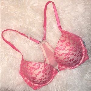 🌻Aerie • Razorback Pink Lace Bra Front Clasp🌻